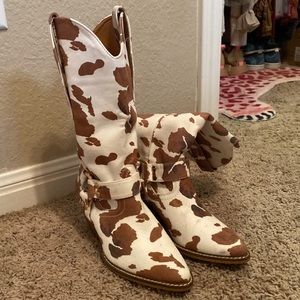 Cow Print Western Boots